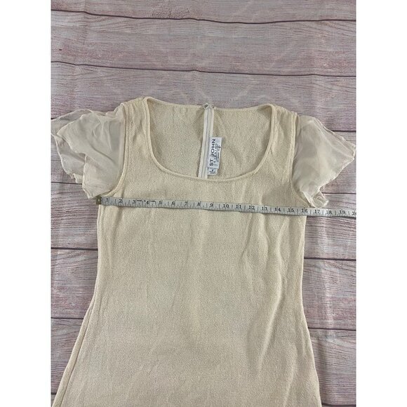 St John evening by Maire Gray Beige Asymmetrical Cocktail Dress - 6 - Picture 8 of 13